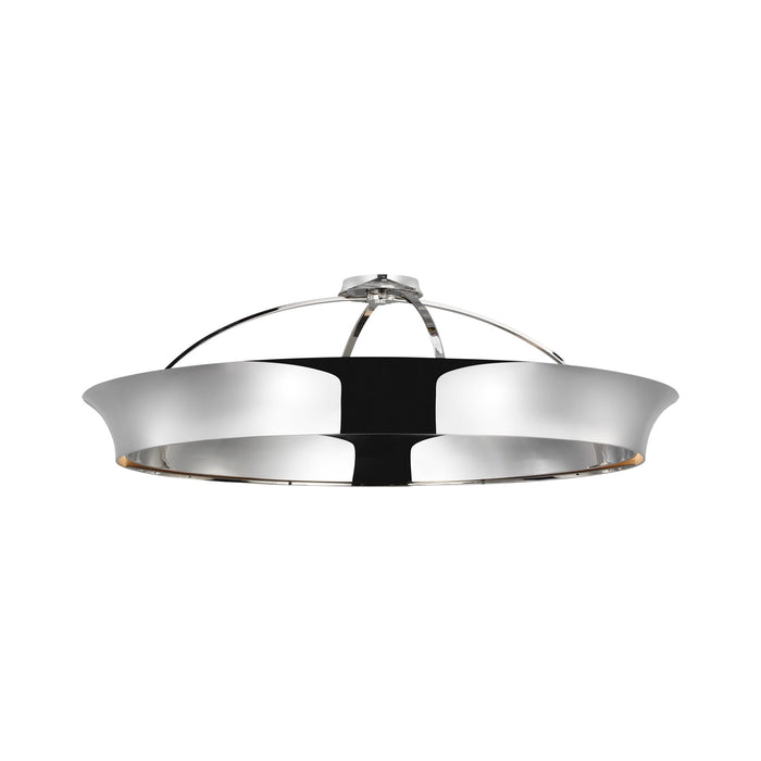 Garland LED Flush Mount Ceiling Light in Polished Nickel (40-Inch).