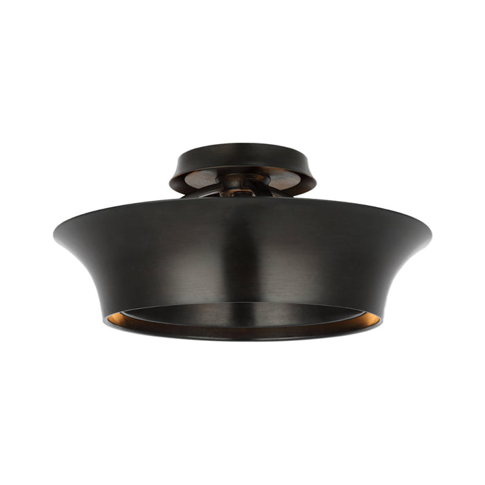 Garland LED Semi Flush Mount Ceiling Light in Aged Iron (15-Inch).