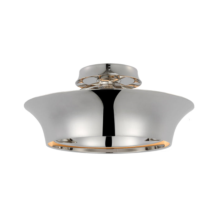 Garland LED Semi Flush Mount Ceiling Light in Polished Nickel (15-Inch).