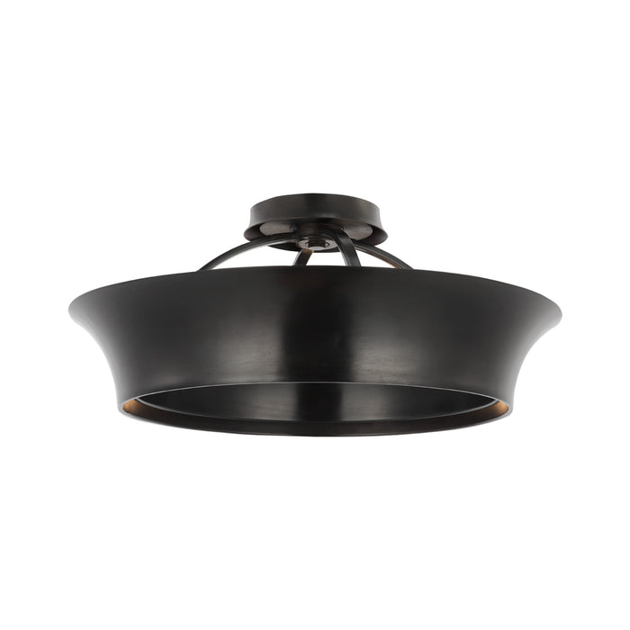 Garland LED Semi Flush Mount Ceiling Light in Aged Iron (20-Inch).