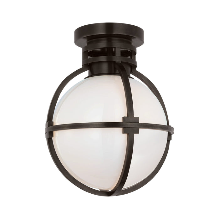 Gracie Globe LED Flush Mount Ceiling Light in Bronze/White(Large).