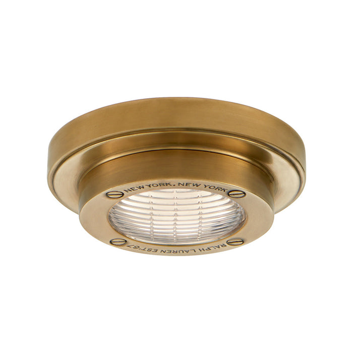 Grant LED Flush Mount Ceiling Light in Natural Brass (4.5-Inch).