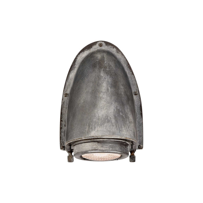 Grant Outdoor Wall Light in Weathered Zinc (Small).