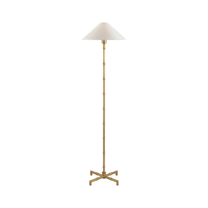 Grenol Floor Lamp in Hand-Rubbed Antique Brass.