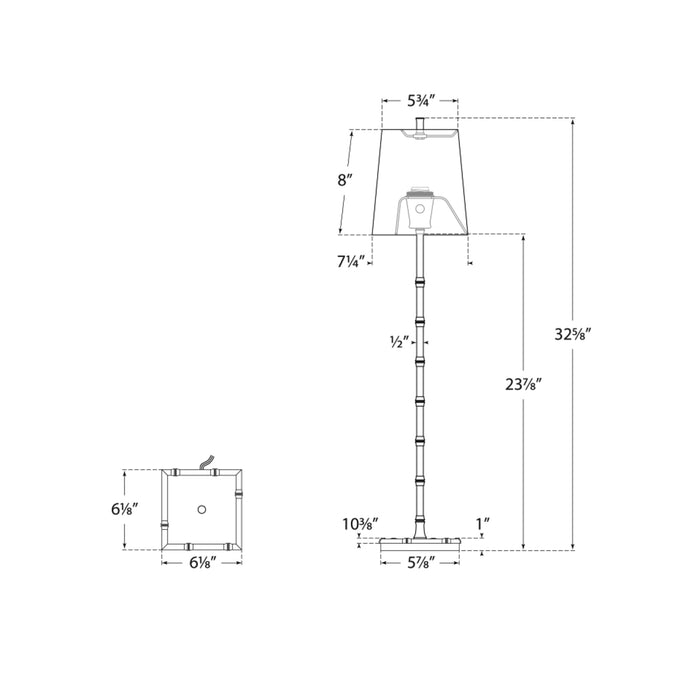 Grenol Table Lamp - line drawing.