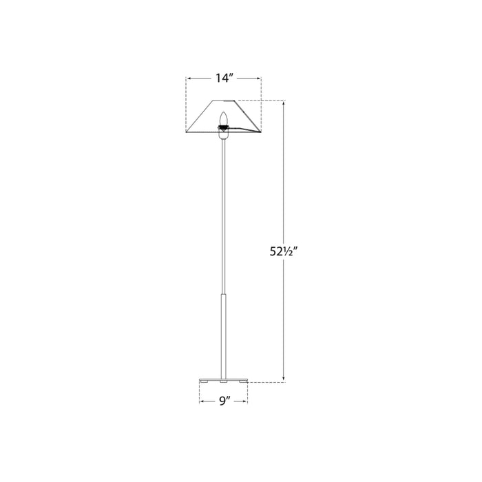 Hackney Floor Lamp - line drawing.