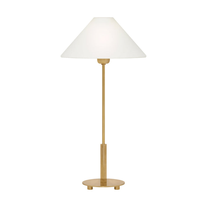 Hackney Table Lamp in Hand-Rubbed Antique Brass (31.75-Inch).