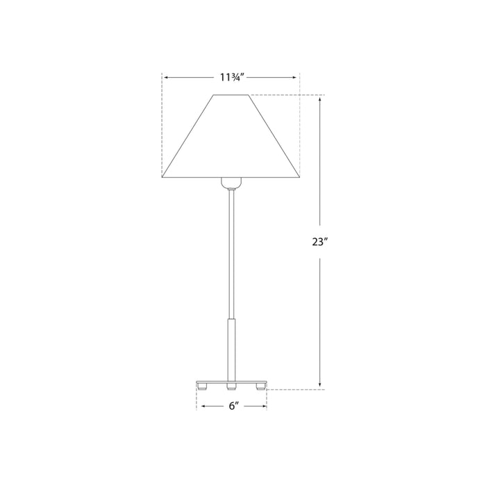 Hackney Table Lamp - line drawing.