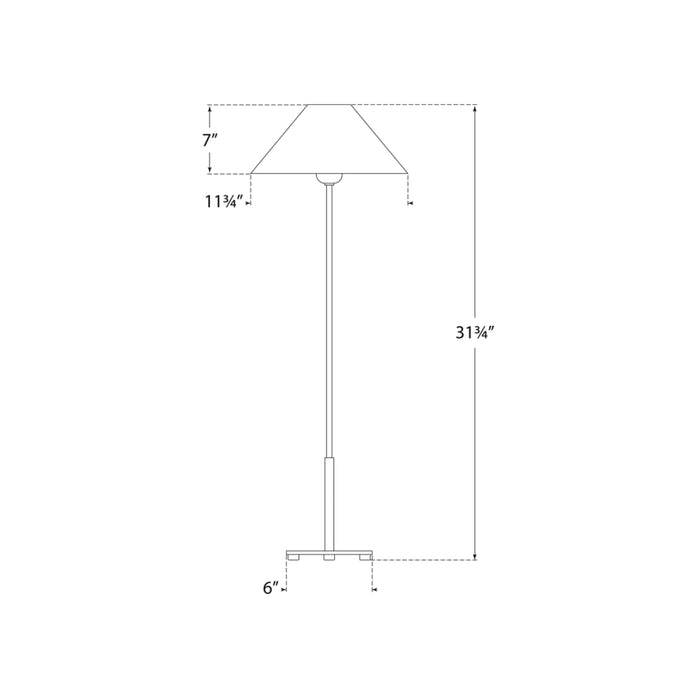 Hackney Table Lamp - line drawing.