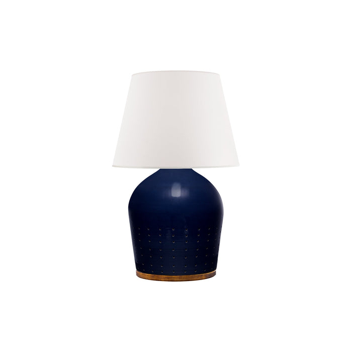 Halifax Table Lamp in Blue Ceramic (Small).