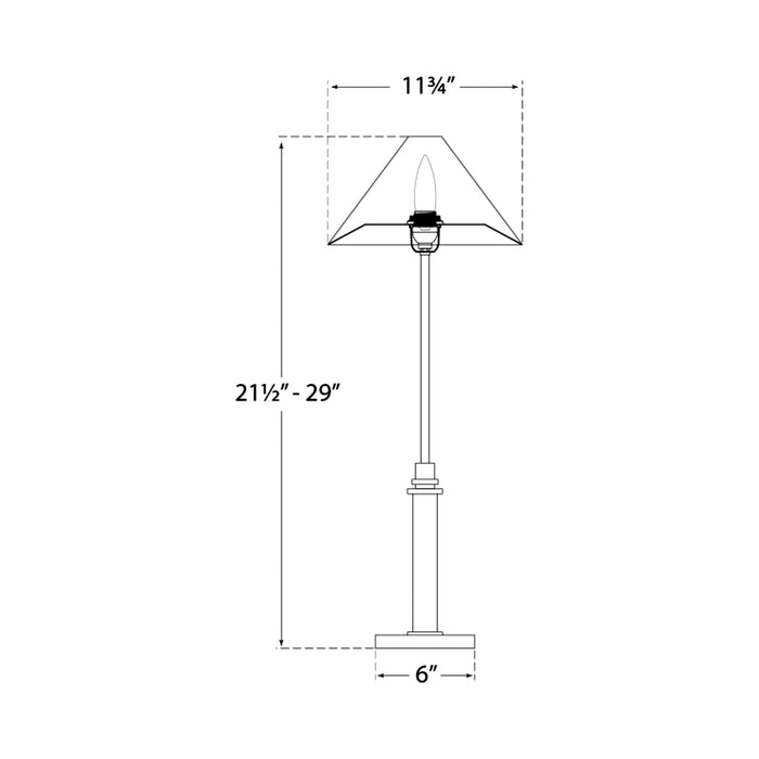 Hargett Table Lamp - line drawing.