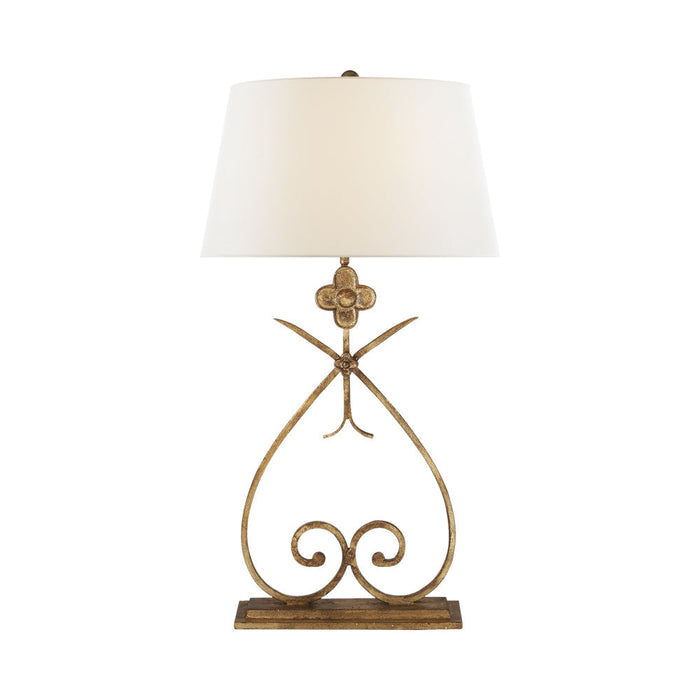 Harper Table Lamp in Gilded Iron.