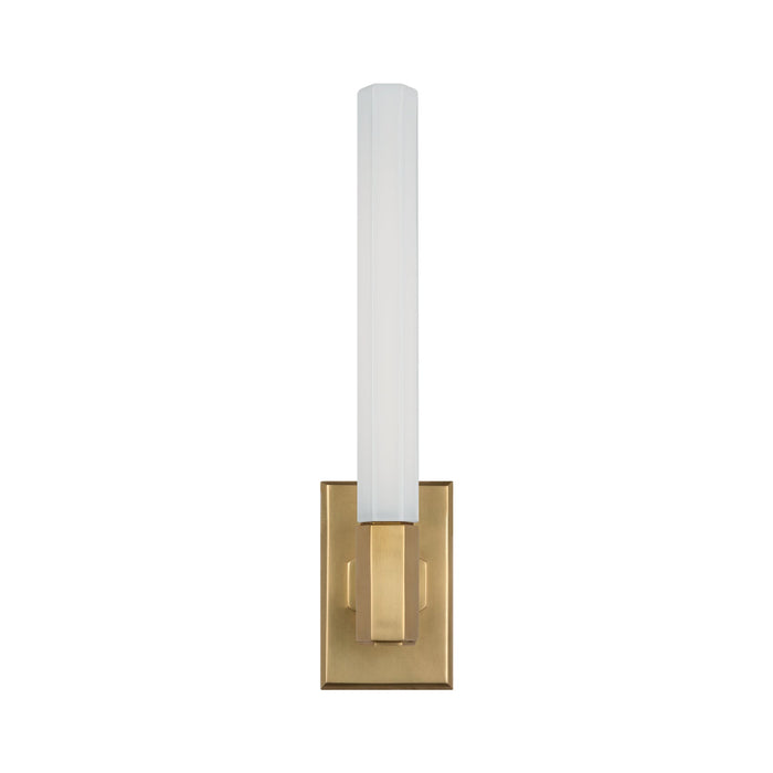 Hawthorne LED Bath Wall Light in Antique-Burnished Brass (1-Light).