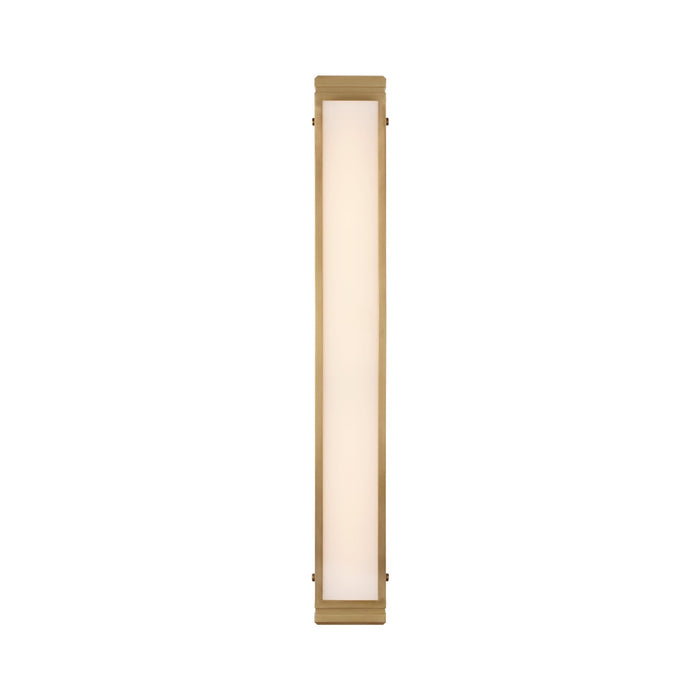 Hayles LED Bath Wall Light in Natural Brass (34-Inch).