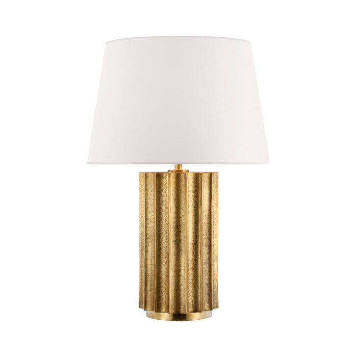 Kolber Table Lamp in Natural Brass.