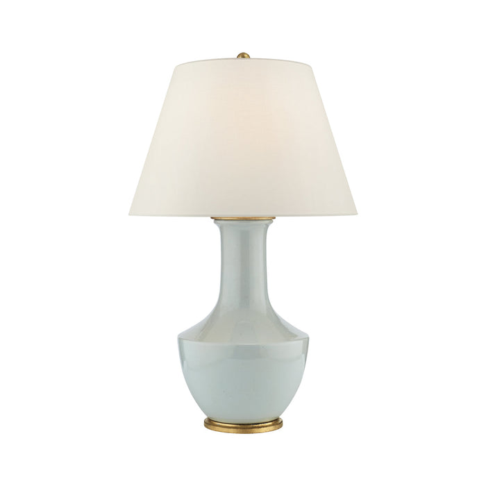 Lambay Table Lamp in Ice Blue Porcelain.