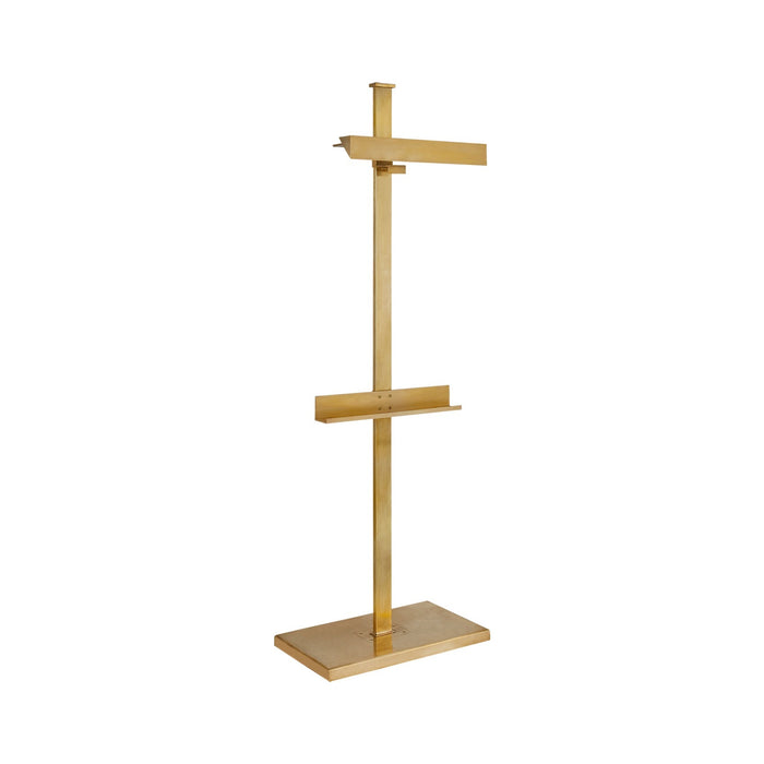 Langham LED Floor Lamp in Natural Brass.