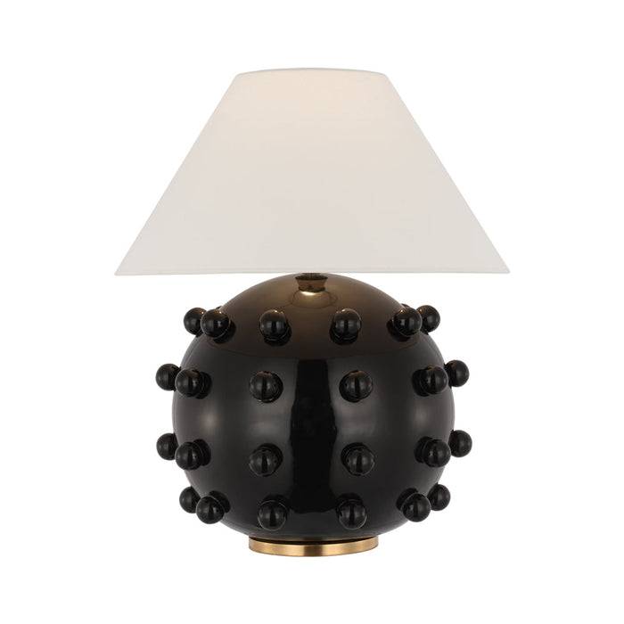 Linden Orb Table Lamp in Black.