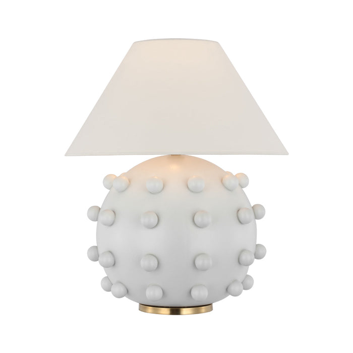 Linden Orb Table Lamp in Plaster White.