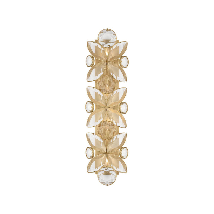 Lloyd Rectangle Wall Light in Soft Brass/Crystal (Small).
