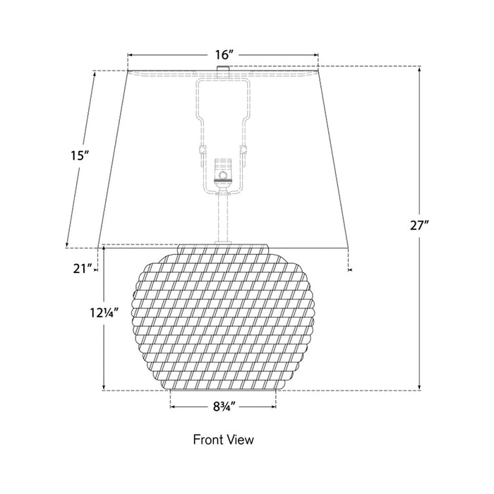 Lohan Table Lamp - line drawing.