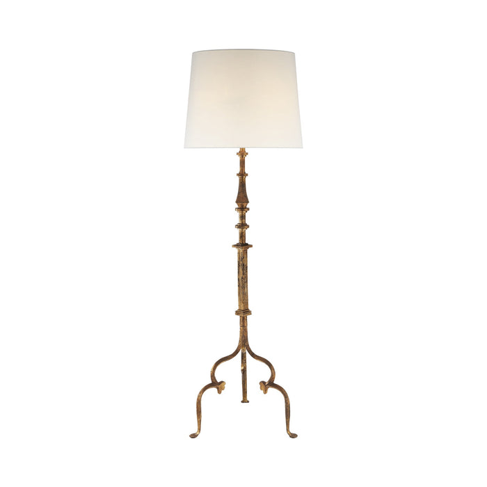 Madeleine Floor Lamp in Gilded Iron.