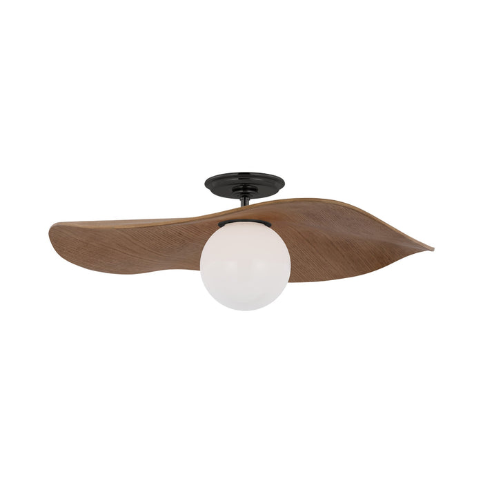 Mahalo LED Semi Flush Mount Ceiling Light in Bronze (Natural Oak).