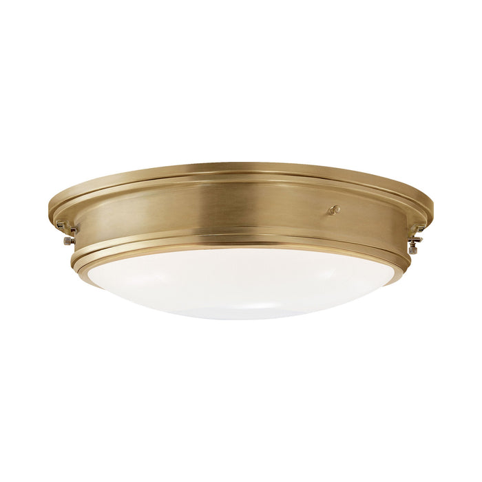 Marine Flush Mount Ceiling Light in Natural Brass (Large).