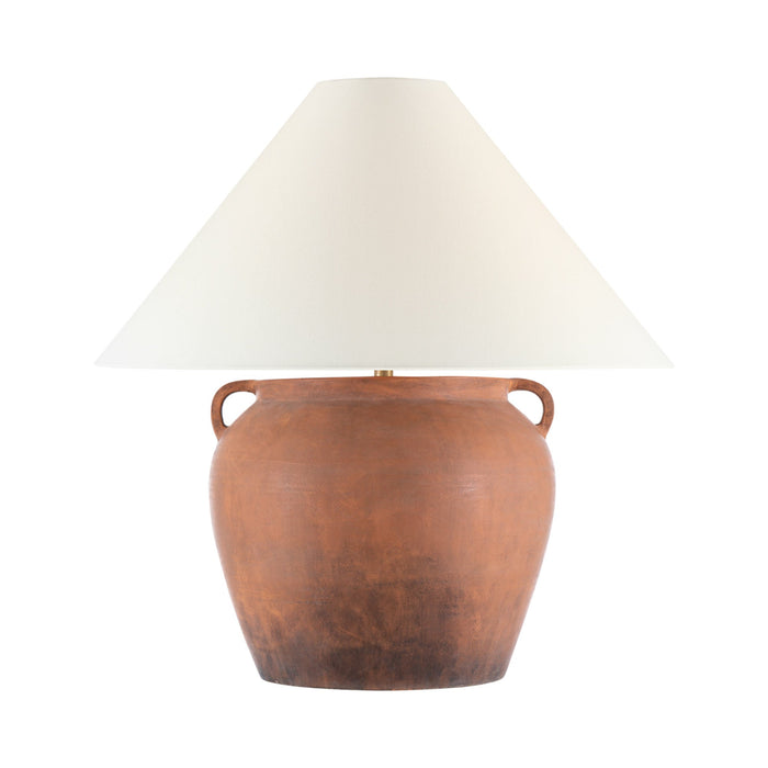 Mason Table Lamp in Natural Terracotta.