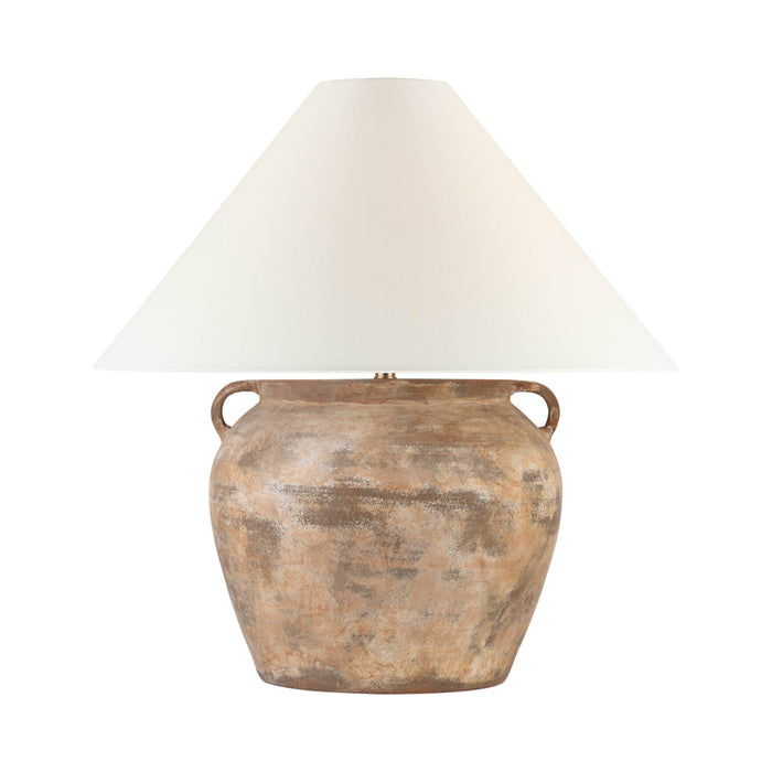 Mason Table Lamp in Rustic Terracotta.