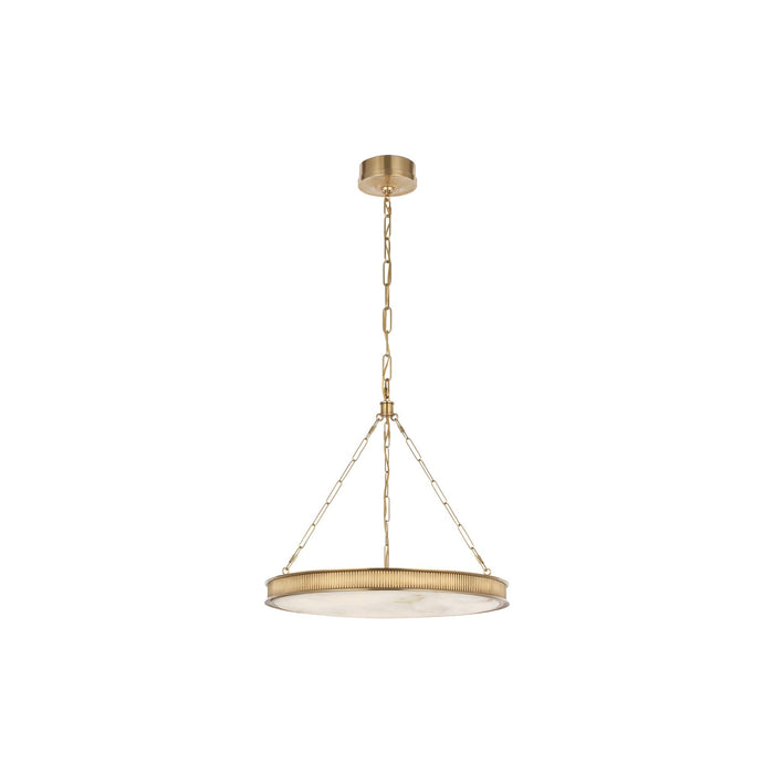 Matthew LED Chandelier in Soft Brass (24-Inch).