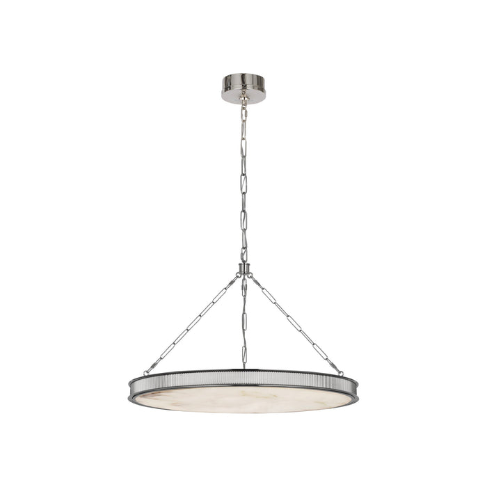 Matthew LED Chandelier in Polished Nickel (30-Inch).