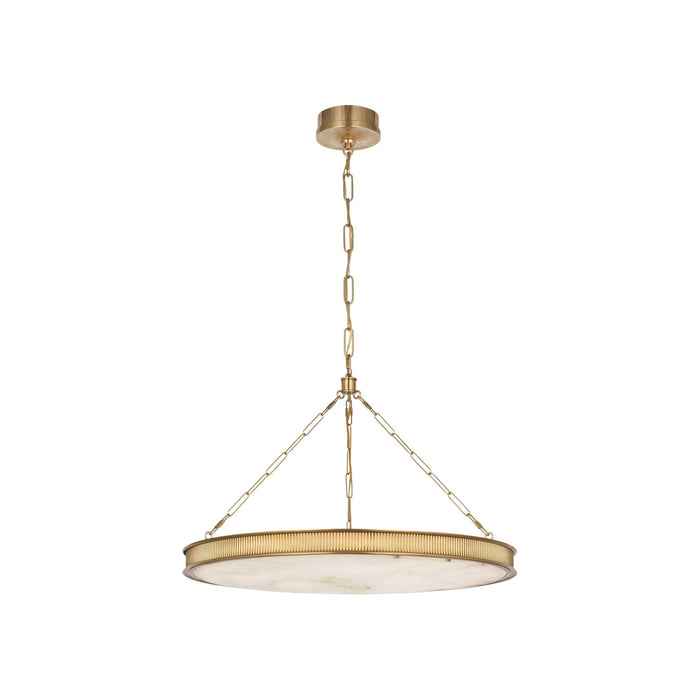 Matthew LED Chandelier in Soft Brass (30-Inch).