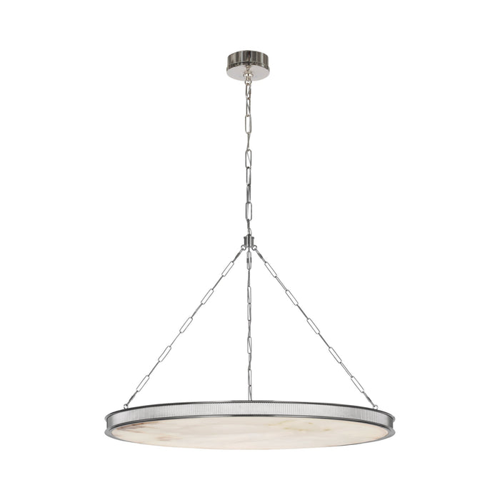 Matthew LED Chandelier in Polished Nickel (40-Inch).