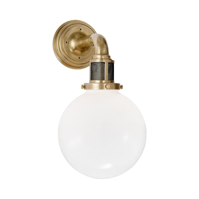 McCarren Bath Wall Light in Natural Brass (1-Light).