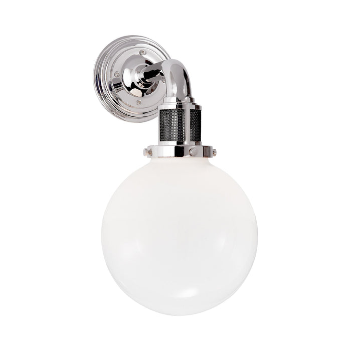 McCarren Bath Wall Light in Polished Nickel (1-Light).