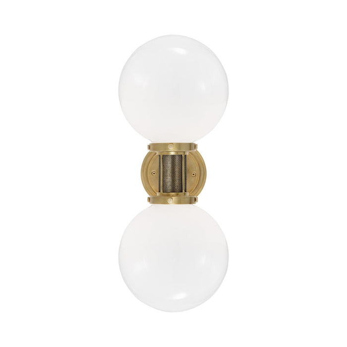 McCarren Bath Wall Light in Natural Brass (2-Light).