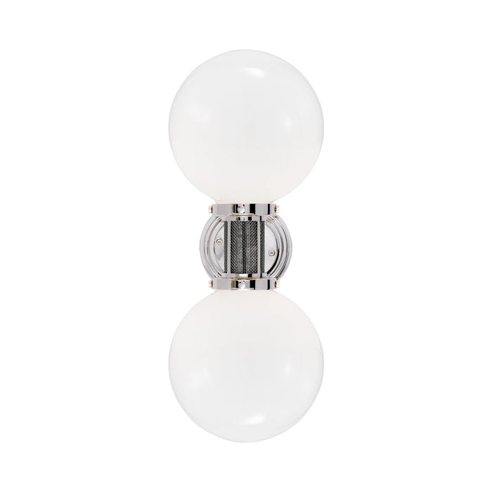 McCarren Bath Wall Light in Polished Nickel (2-Light).