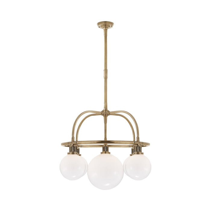 McCarren Chandelier in Natural Brass.