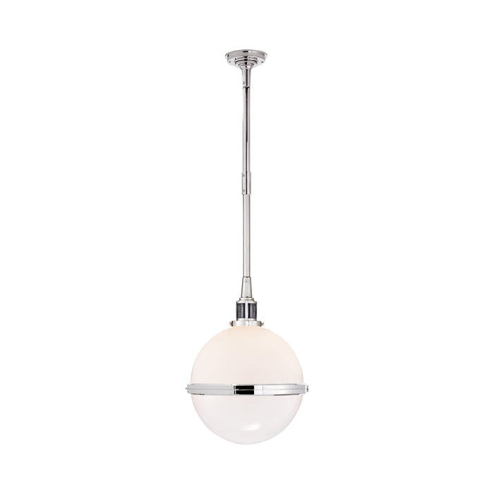 McCarren Pendant Light in Polished Nickel.