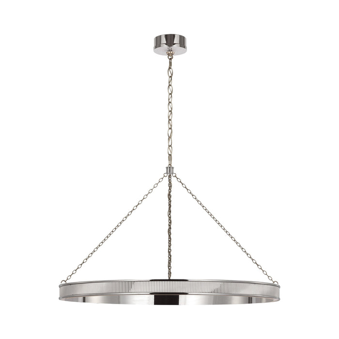 Menil LED Ring Chandelier in Polished Nickel.