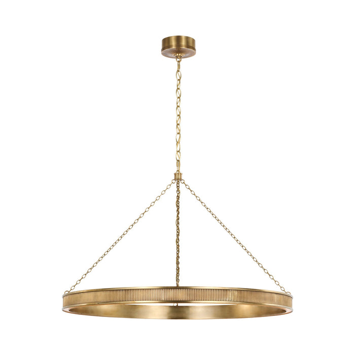 Menil LED Ring Chandelier in Soft Brass.