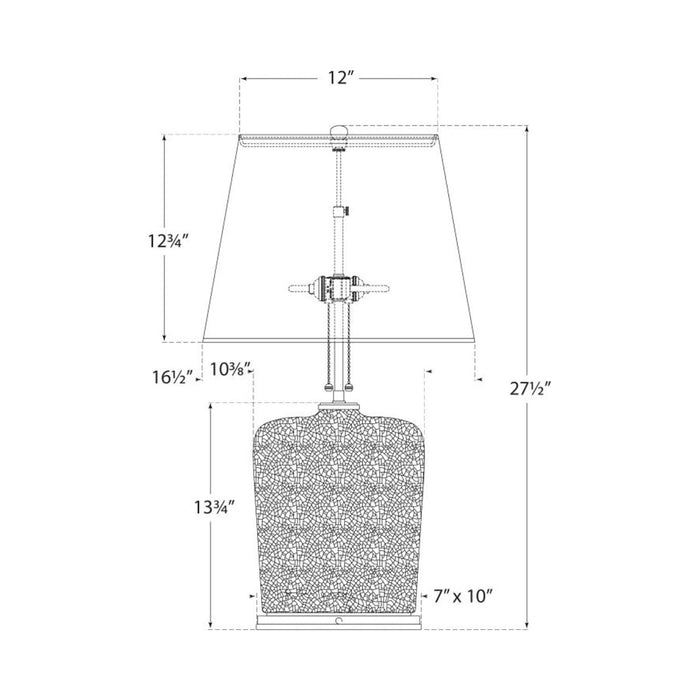 Mimi Table Lamp - line drawing.