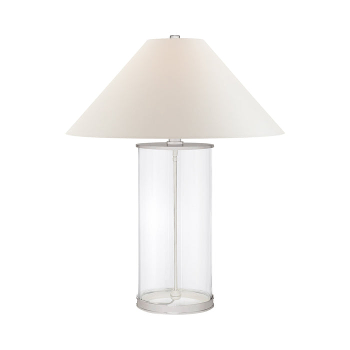 Modern Table Lamp in Polished Nickel.