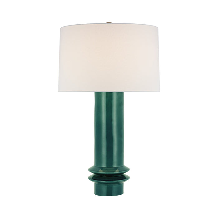 Montaigne Table Lamp in Emerald Crackle.