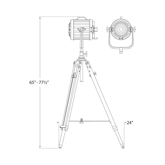 Montauk Floor Lamp - line drawing.