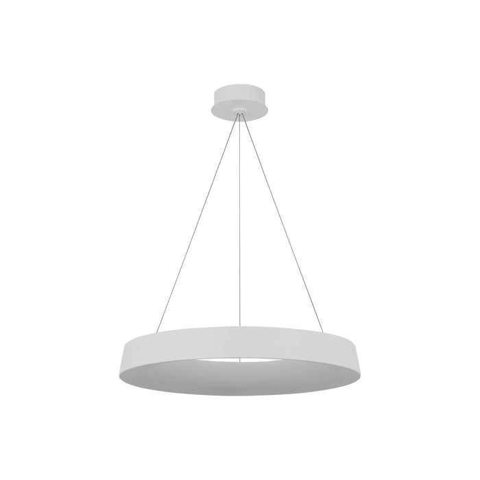 Neptune LED Chandelier in Matte White (24-Inch).