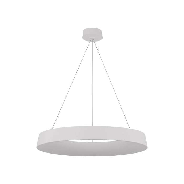 Neptune LED Chandelier in Matte White (30-Inch).