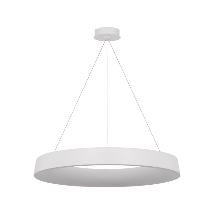 Neptune LED Chandelier in Matte White (36-Inch).