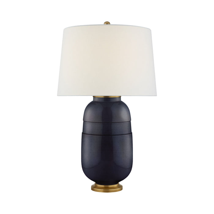 Newcomb Table Lamp in Mixed Blue Brown.